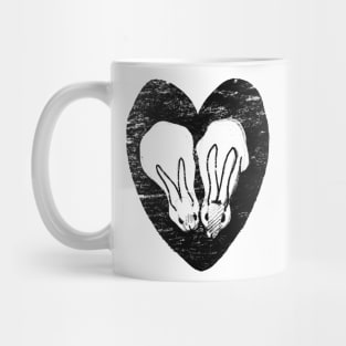 Huddling Rabbits Mug